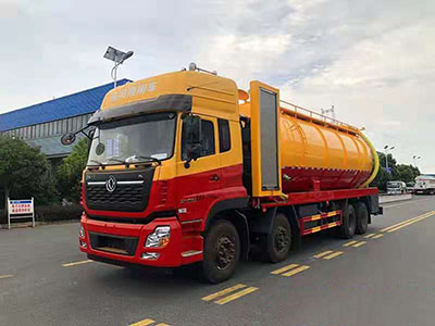 「程力吸污车」国六东风天龙前四后八清洗吸污车配置参数