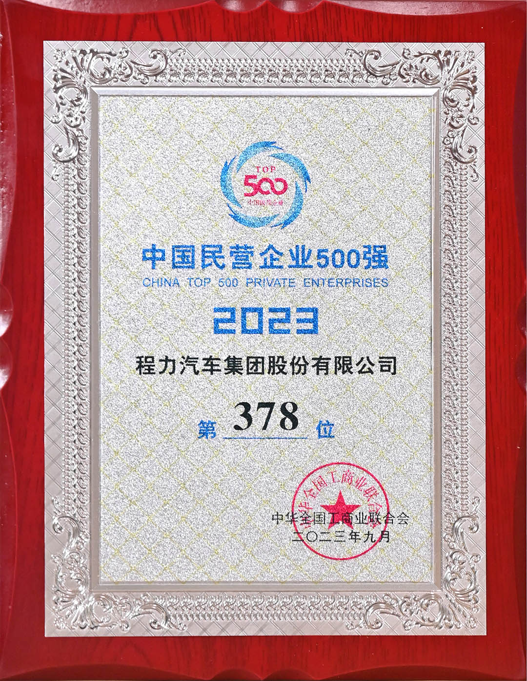 2023程力民企500强排名